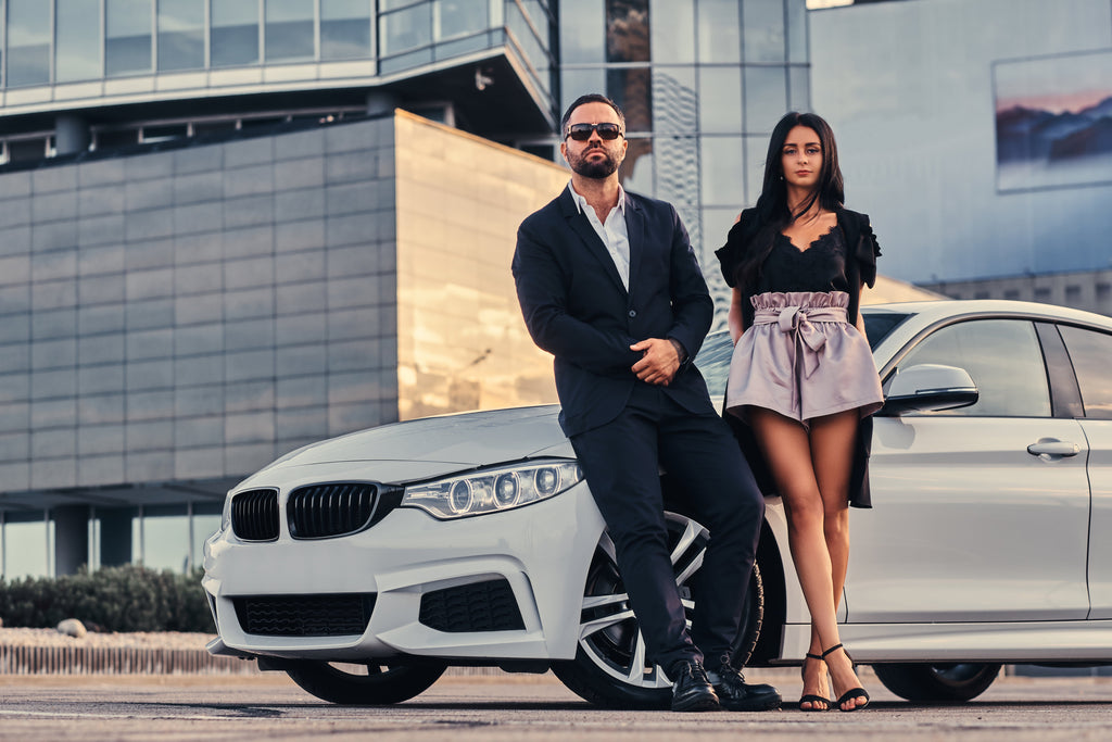 Luxury sports car parked in Dubai – Skye Car Rental