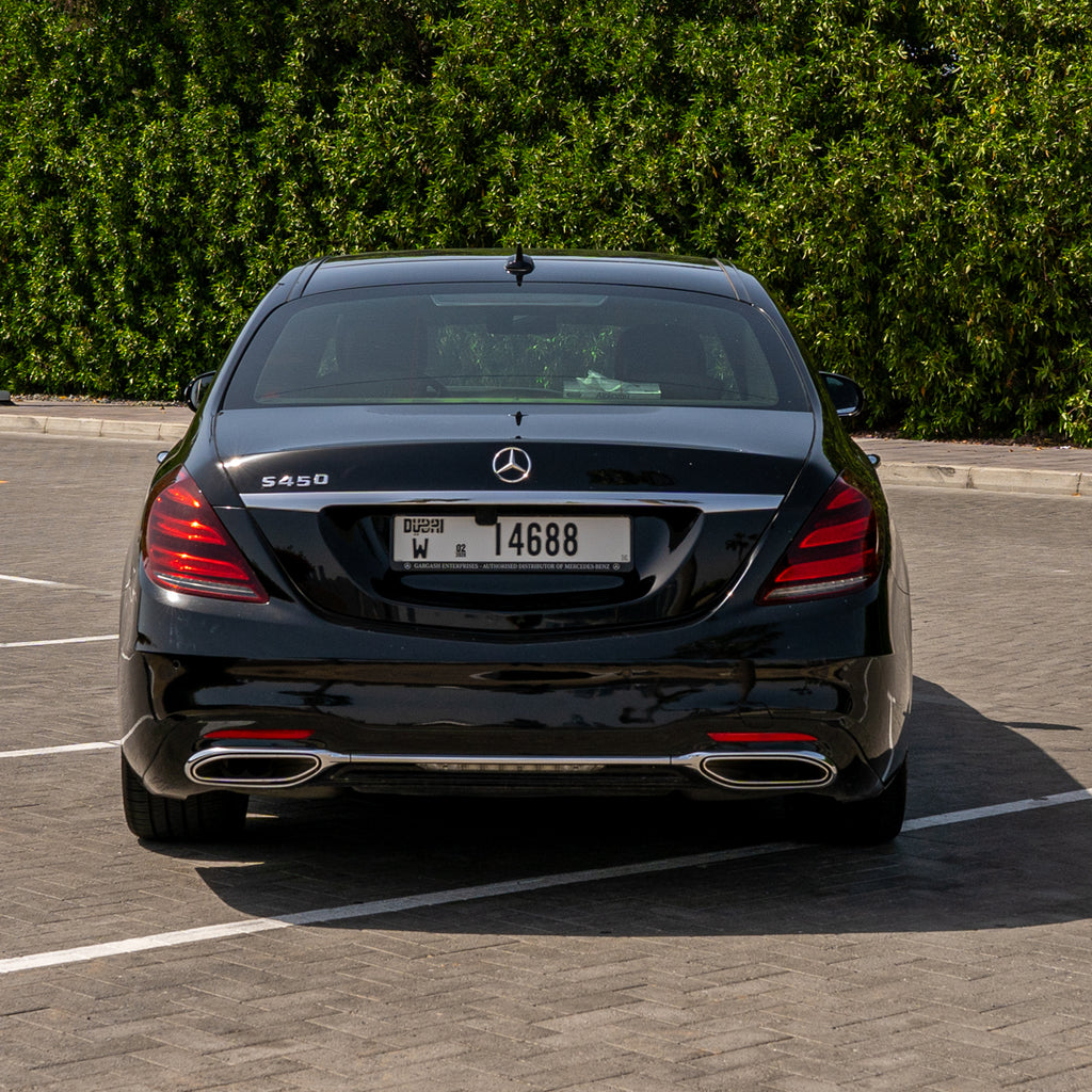 Back Side View Mercedes S450 S-Class Rental Dubai