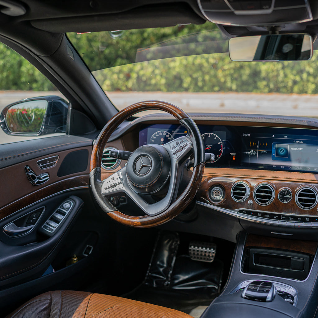 Dashboard View Mercedes S450 S-Class Rental Dubai