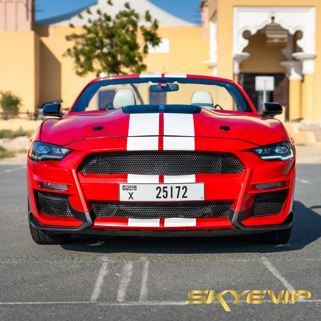 Ford Mustang Red Sports Car Hire Dubai