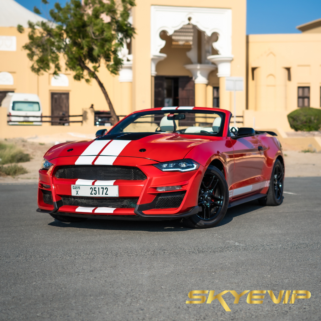 Ford Mustang Red Super Car Rental Dubai