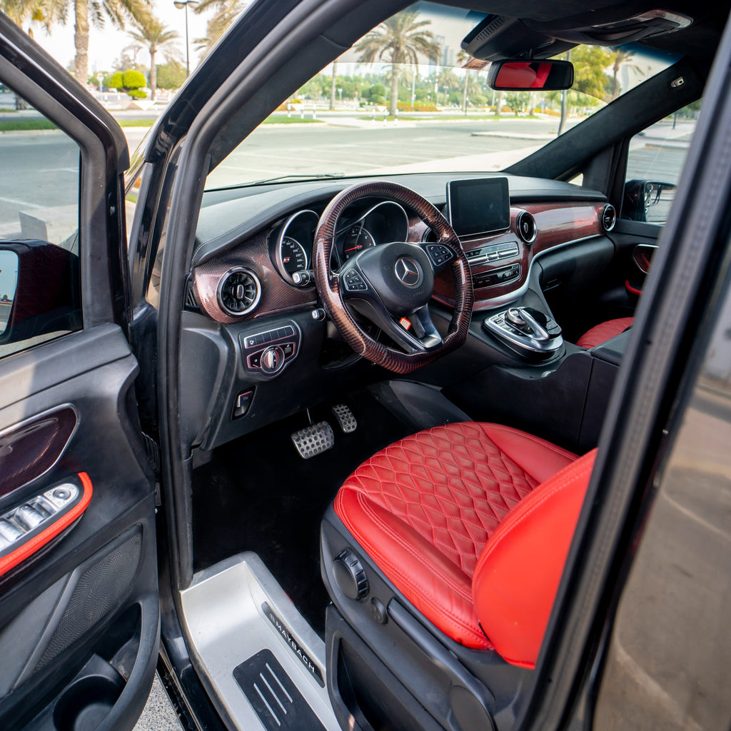 Mercedes Maybach Red VClass Interior Dashboard