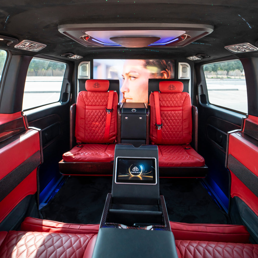 Mercedes Maybach Red Leather Interior Seats