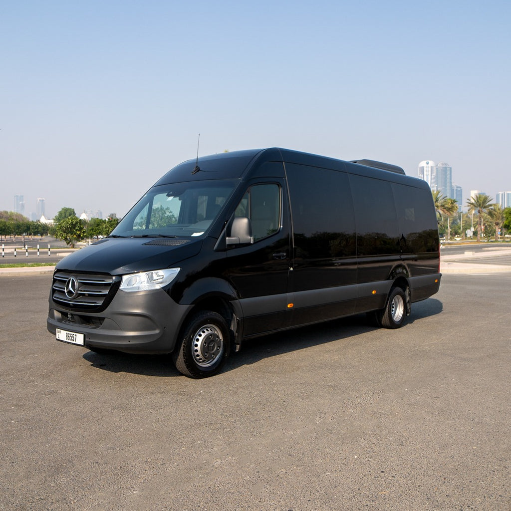Opulent Mercedes Sprinter available at Skye Car Rental