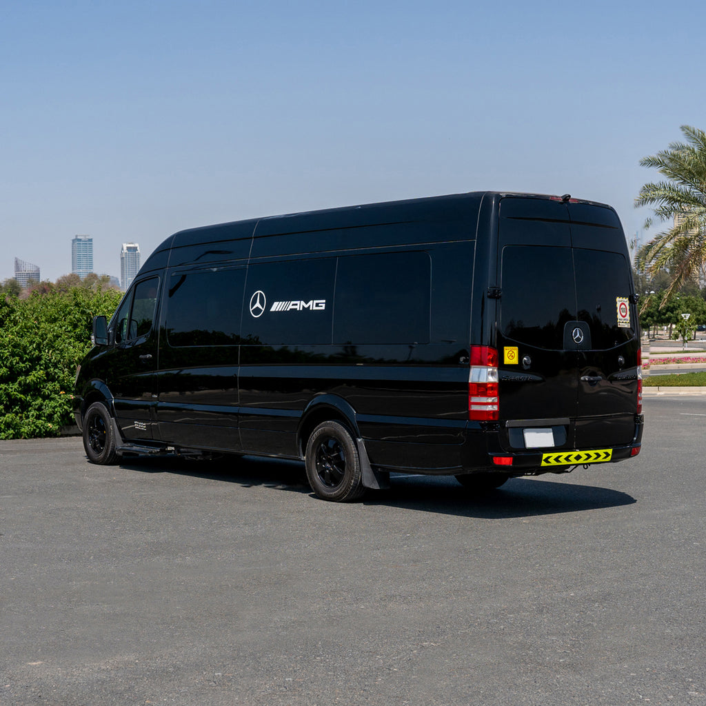 Premium Mercedes Sprinter Back Side View