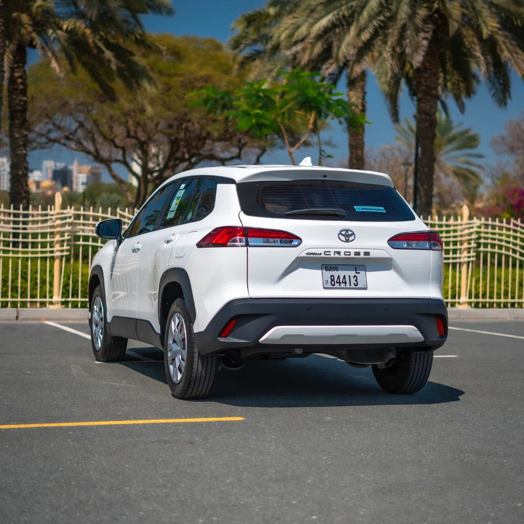 Toyota Corolla Cross Rental Dubai Back View
