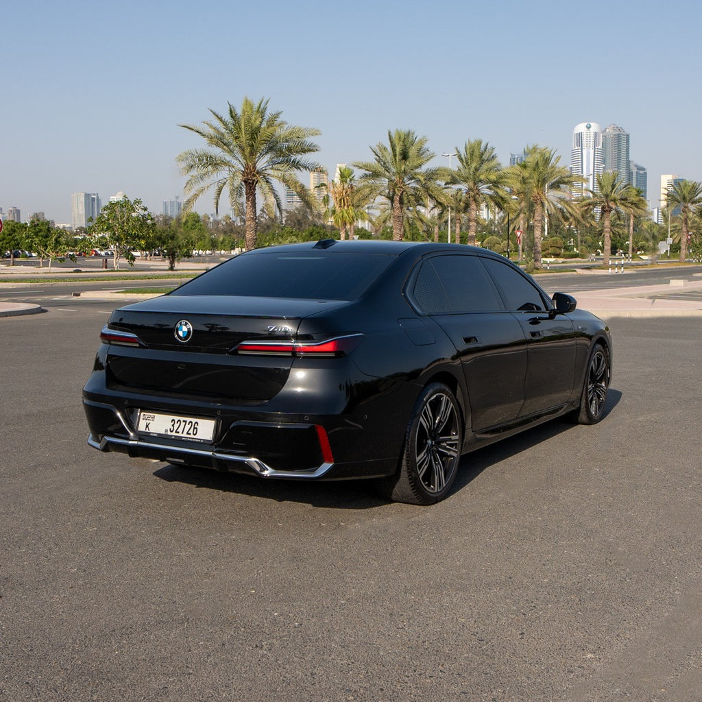 mercedes s580 rental dubai back side view